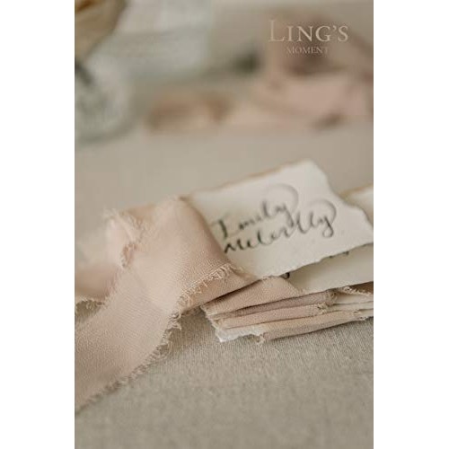 Lings moment Handmade 1.5 Chiffon Silk-Like Ribbon Frayed Edges ...