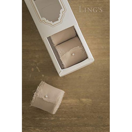 Lings moment Handmade 1.5 Chiffon Silk-Like Ribbon Frayed Edges ...