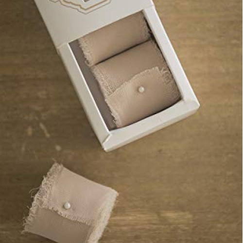 Lings moment Handmade 1.5 Chiffon Silk-Like Ribbon Frayed Edges ...