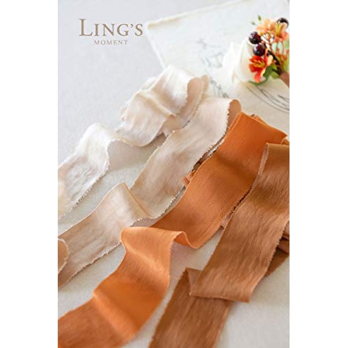 Lings moment Handmade Fringe Chiffon Silk-Like Ribbon Smooth Ribb...