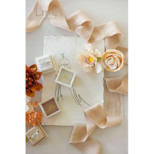 Lings moment Handmade Fringe Chiffon Silk-Like Ribbon Smooth Ribb...