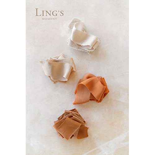 Lings moment Handmade Fringe Chiffon Silk-Like Ribbon Smooth Ribb...