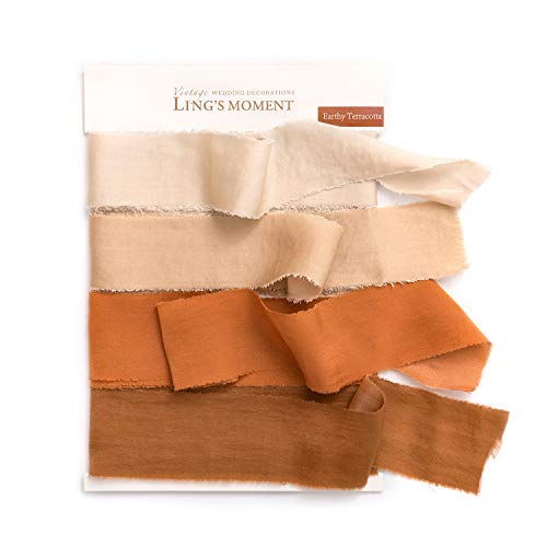 Lings moment Handmade Fringe Chiffon Silk-Like Ribbon Smooth Ribb...