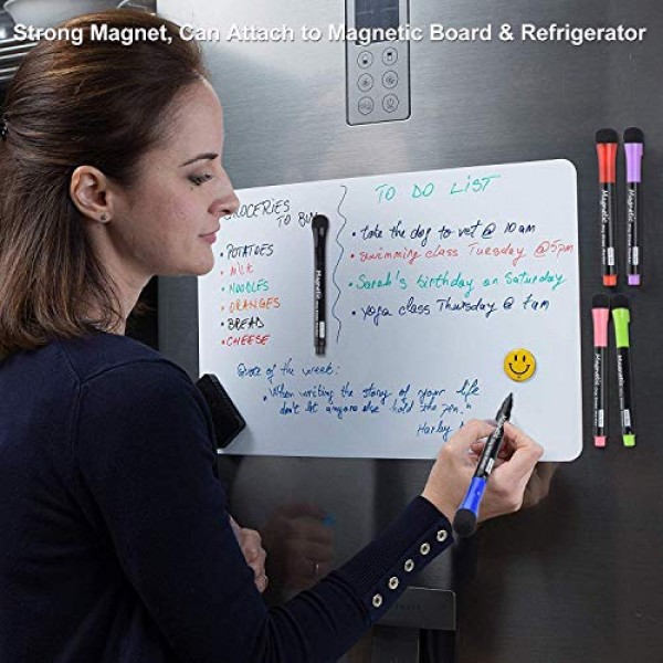 Linkbro Magnetic Dry Erase Markers - Fine Tip, Assorted Colors, 8 ...