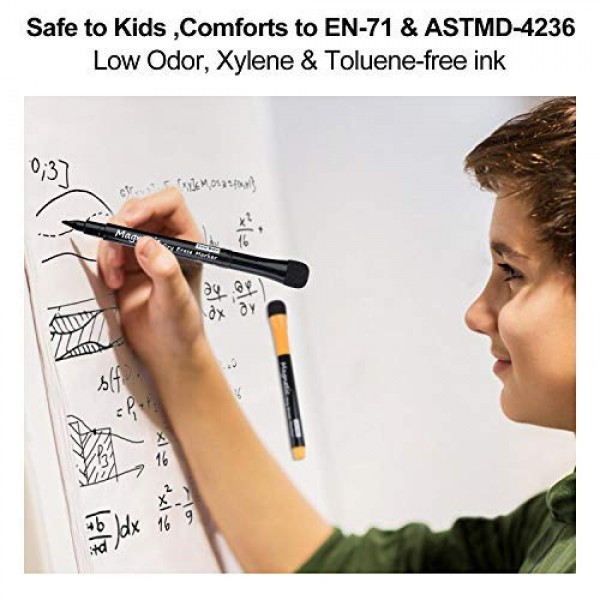 Linkbro Magnetic Dry Erase Markers - Fine Tip, Assorted Colors, 8 ...