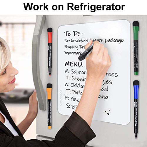 Linkbro Magnetic Dry Erase Markers - Fine Tip, Assorted Colors, 8 ...