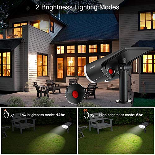 Linkind 16 LEDs Solar Landscape Spotlights, Dusk-to-Dawn IP67 Wate...