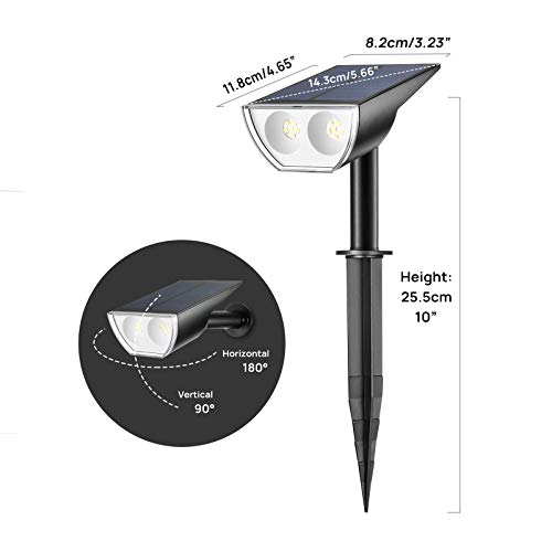 Linkind StarRayS Solar Outdoor Lights Waterproof IP67, 2-in-1 Sola...