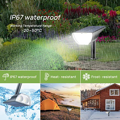 Linkind StarRayS Solar Outdoor Lights Waterproof IP67, 2-in-1 Sola...