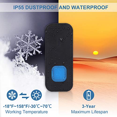 Wireless Door Bell, Waterproof Doorbell Chime for Home, Door Bell ...