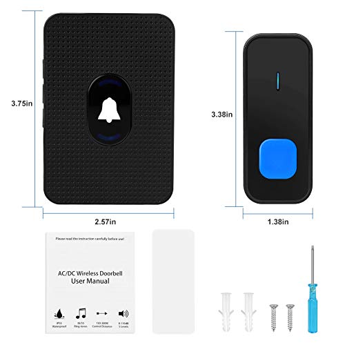 Wireless Door Bell, Waterproof Doorbell Chime for Home, Door Bell ...