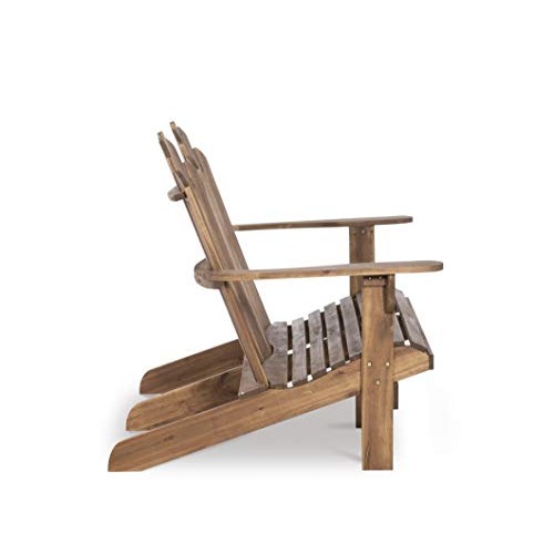Linon Jayde Adirondack Double Bench, Teak