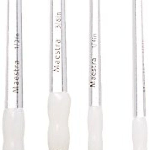 LINZER/AMERICAN BRUSH AM 4044 4 Piece White Taklon Angular Artist ...