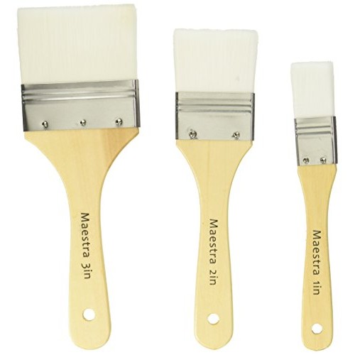 LINZER/AMERICAN BRUSH AMU 1023 White Flat Utility Paint Brush Set ...