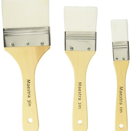 LINZER/AMERICAN BRUSH AMU 1023 White Flat Utility Paint Brush Set ...