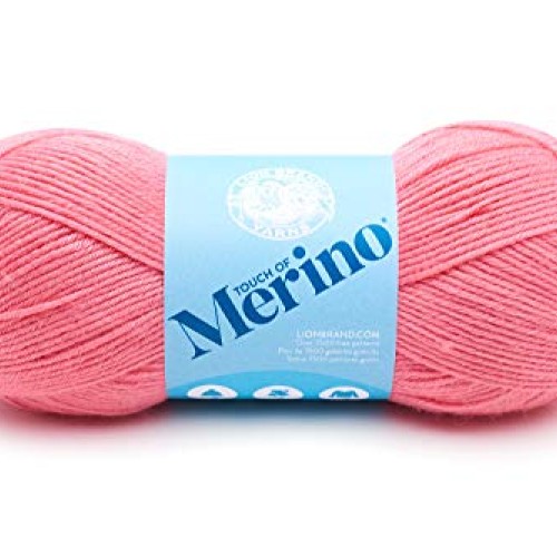 Lion Brand Yarn Touch of Merino Yarn, Strawberry Pink