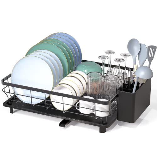 LIONONLY Large Dish Drying Rack with Drainboard, Stainless Steel D...