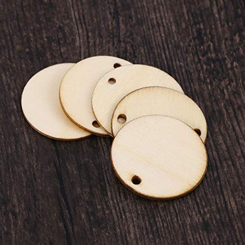 LIOOBO 100PCS Wood Slices for Centerpieces DIY Crafts Wooden Circl...