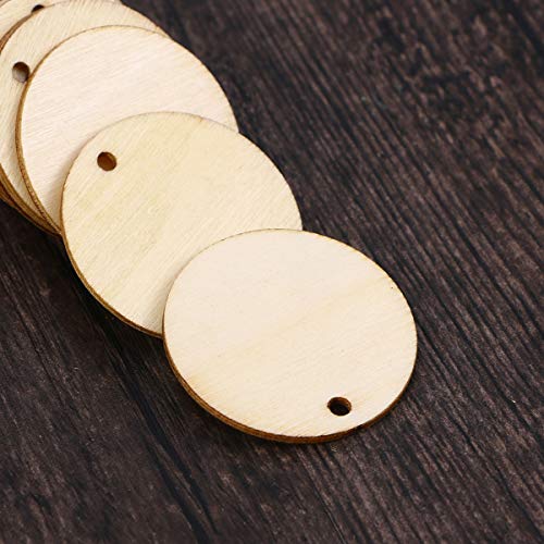 LIOOBO 100PCS Wood Slices for Centerpieces DIY Crafts Wooden Circl...