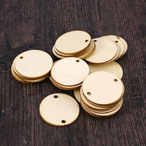 LIOOBO 100PCS Wood Slices for Centerpieces DIY Crafts Wooden Circl...