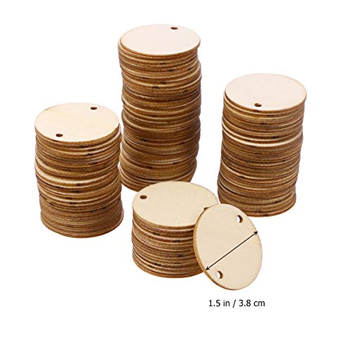 LIOOBO 100PCS Wood Slices for Centerpieces DIY Crafts Wooden Circl...