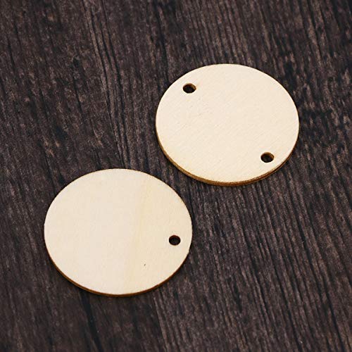 LIOOBO 100PCS Wood Slices for Centerpieces DIY Crafts Wooden Circl...