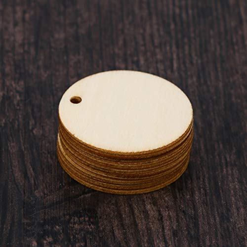 LIOOBO 100PCS Wood Slices for Centerpieces DIY Crafts Wooden Circl...