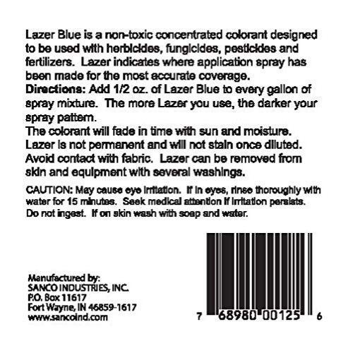 Liquid Harvest Lazer Blue Concentrated Spray Pattern Indicator 8 O...