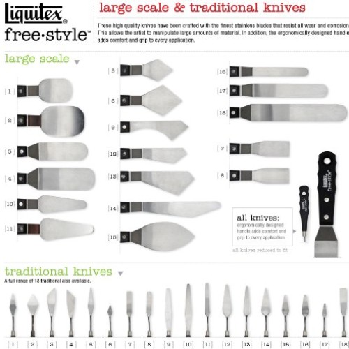 Liquitex Professional Freestyle Traditional Knives 6-Piece Ring Set