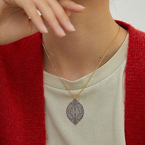 Airssory 100 Pcs Stainless Steel Black Leaf Shape Filigree Hollow ...