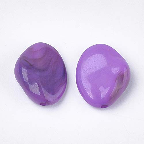 LiQunSweet 100 Pcs Acrylic Beads Imitation Cloud Style Nuggets Mix...