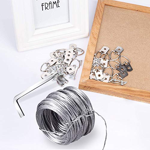 Picture Hanging Kit, Listenman D Ring Picture Hangers with Screws,...