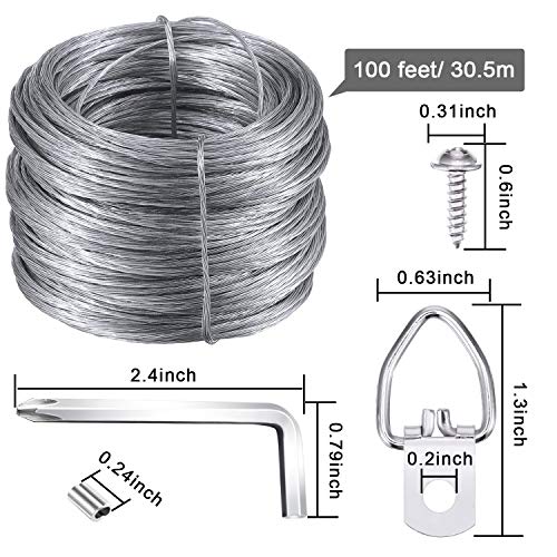 Picture Hanging Kit, Listenman D Ring Picture Hangers with Screws,...