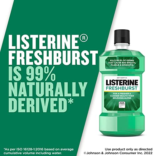 Listerine - 8679 Freshburst Antiseptic Mouthwash with Germ-Killing...