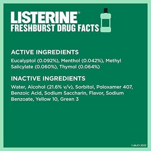 Listerine - 8679 Freshburst Antiseptic Mouthwash with Germ-Killing...