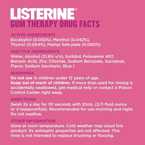 Listerine Gum Therapy Antiplaque & Anti-Gingivitis Mouthwash, Oral...