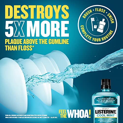 Listerine Mouthwash, Antiseptic, Antibacterial, Bad Breath Treatme...