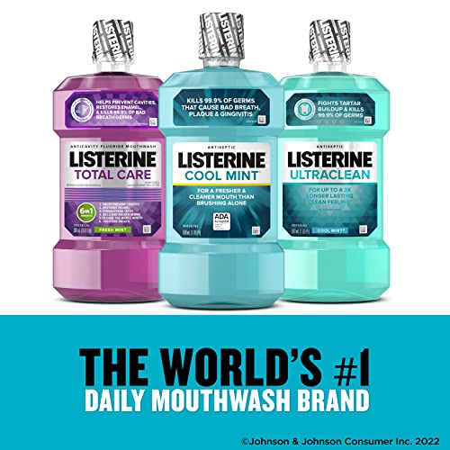 Listerine Mouthwash, Antiseptic, Antibacterial, Bad Breath Treatme...