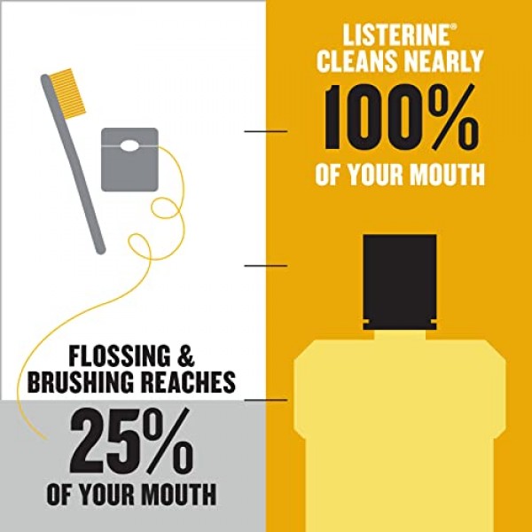 Listerine Original Antiseptic Oral Care Mouthwash to Kill 99% of G...