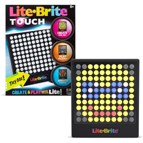 Lite-Brite Touch - Create, Play and Animate - Light Up Portable Stem Sensory Learning Toy, Creative Art Stem Toy for Girls, Boys, Unisex, Toddler, Holiday, Birthday, Gift, Ages 6+