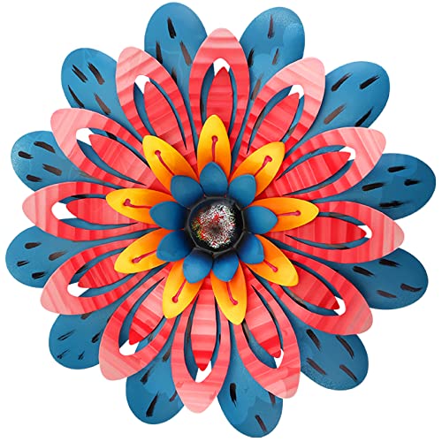 LITIALLY Outdoor Metal Flower Wall Art Garden Decor Cute Flowers D...