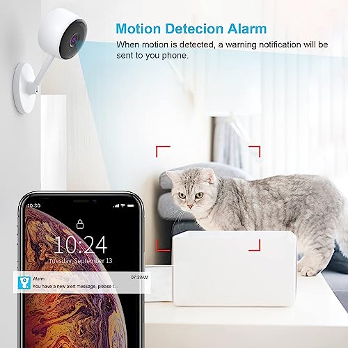 Indoor Camera, Cameras for Home Security with Night Vision, Pet Ca...