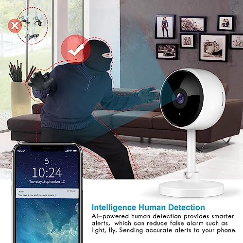 Indoor Camera, Cameras for Home Security with Night Vision, Pet Ca...