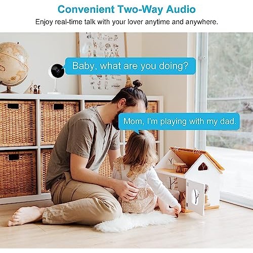 Indoor Camera, Cameras for Home Security with Night Vision, Pet Ca...