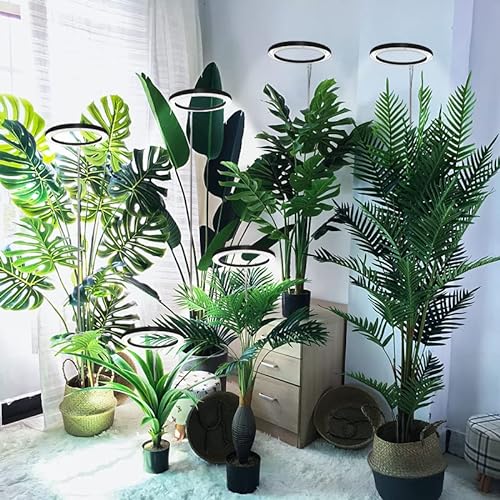 10 LED Ring Grow Lights for Indoor Plants, 160LEDs 6000K Full Spe...