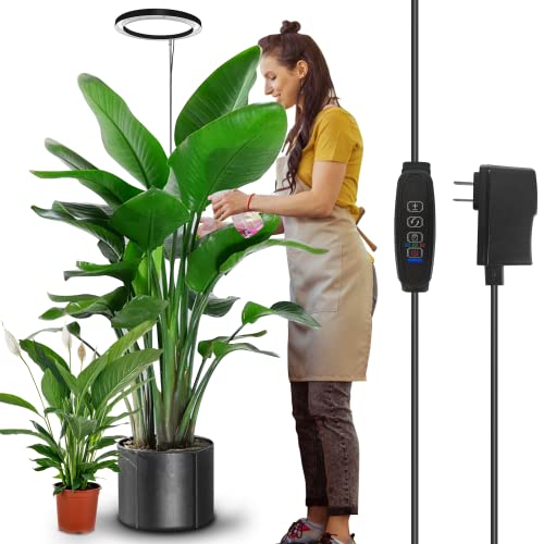 10 LED Ring Grow Lights for Indoor Plants, 160LEDs 6000K Full Spe...