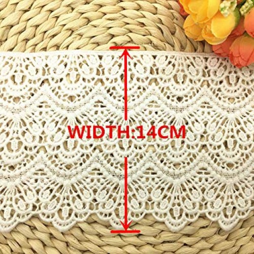 14CM Width Europe Long Pattern Inelastic Embroidery Lace Trim,Curt...
