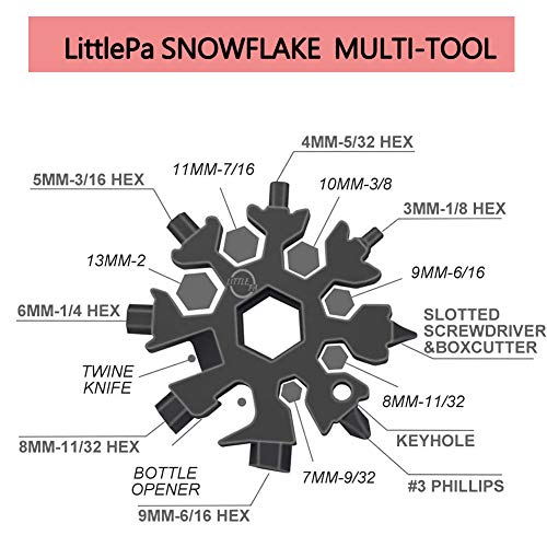 Snowflake Multitool Screwdriver,18-in-1,Stainless steel material,f...
