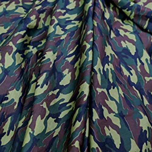 Army Camouflage Green Brown 100% Cotton Fabric 44 W
