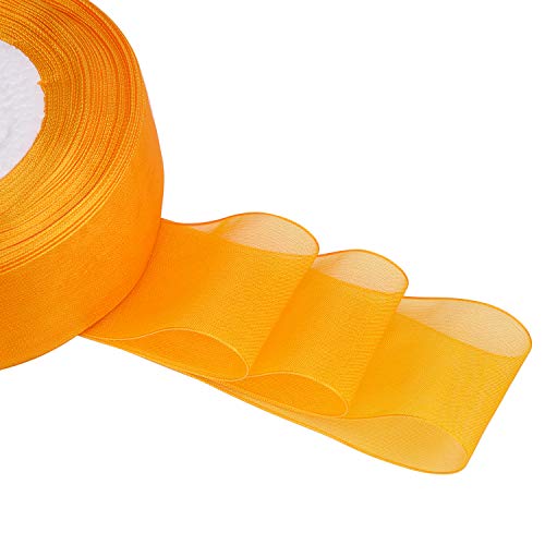 Livder 3 Rolls Christmas Sheer Chiffon Ribbons 1.5 Inches x 49 Yar...